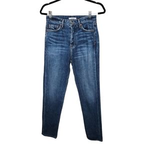 GRLFRND Devon High Rise Straight Jeans In Far From Me Wash